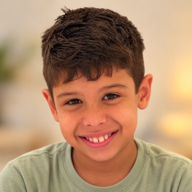 Foto do Bernardo sorrindo